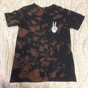 Bowery Supply Co. Size S Bleached Peace T Shirt